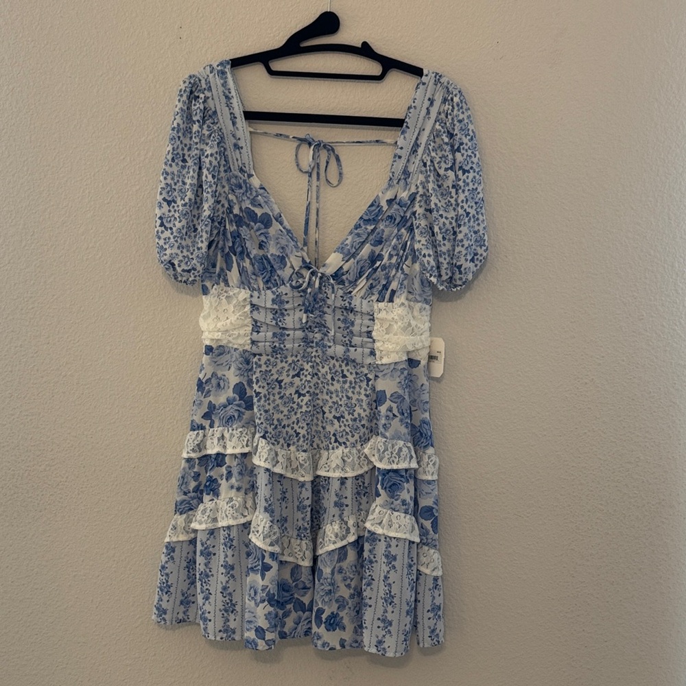 Altar'd State Floral Lace Mini Dress